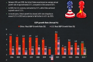 U.S. vs. China: Economic Growth Comparison from 2014 to 2025