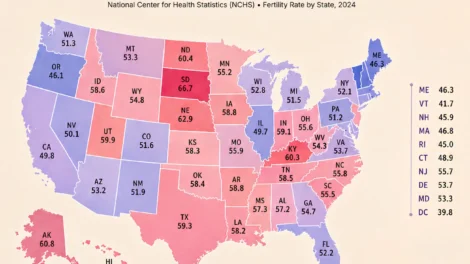 U.S. Fertility Rate by State (2026): Highest and Lowest Birth Rates Across America