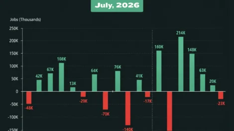U.S. Economy Lost 23,000 Jobs in July as Hiring Weakens