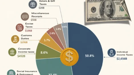 The Sources of U.S. Government Revenue in FY 2025
