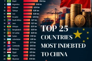 Top 25 Countries Owing the Most Debt to China